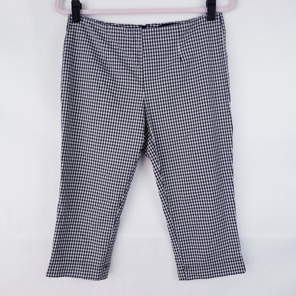 Nanette Lepore Pants - Nanette Lepore Black and White Gingham Capris